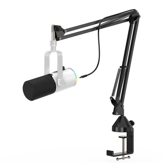 RGB Dynamic Gaming Microphone XLR/USB Interface for PC Streaming Podcast Recording Style 1 V1263-JX-7074-2
