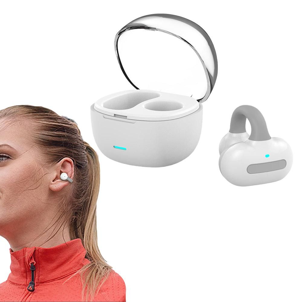MG8 Wireless Bluetooth 5.2 Single Earphone Ear-clip Headphones TWS Sports Earbuds with Charging Case Blue V1263-JX-7075-2