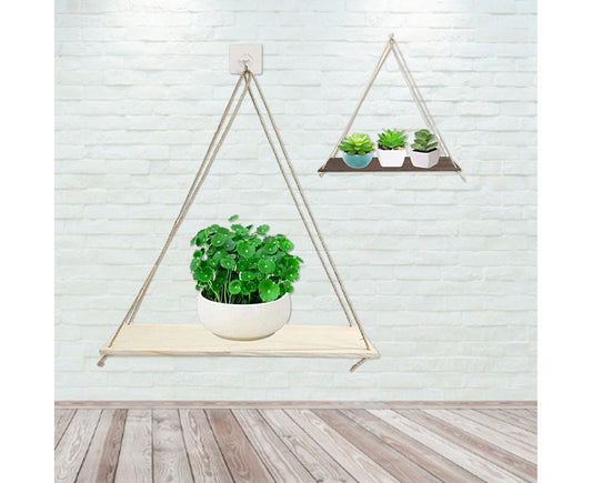 Home Plant Bonsai Photos Frame Wood Window Wall Hanging Shelves Storage Rack- S V1263-JX-710