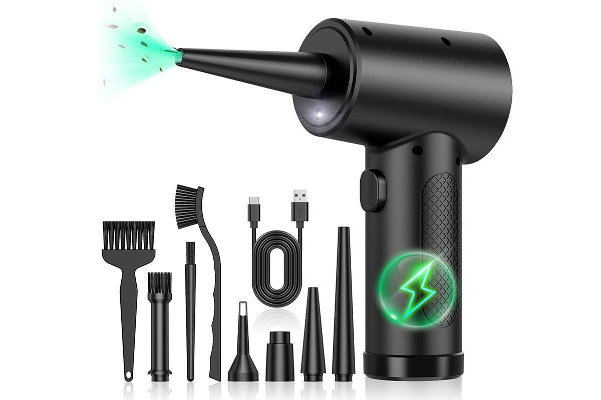 Cordless Electric Air Duster - 51000RPM Handheld Blower for PC Cleaning V1263-JX-7132