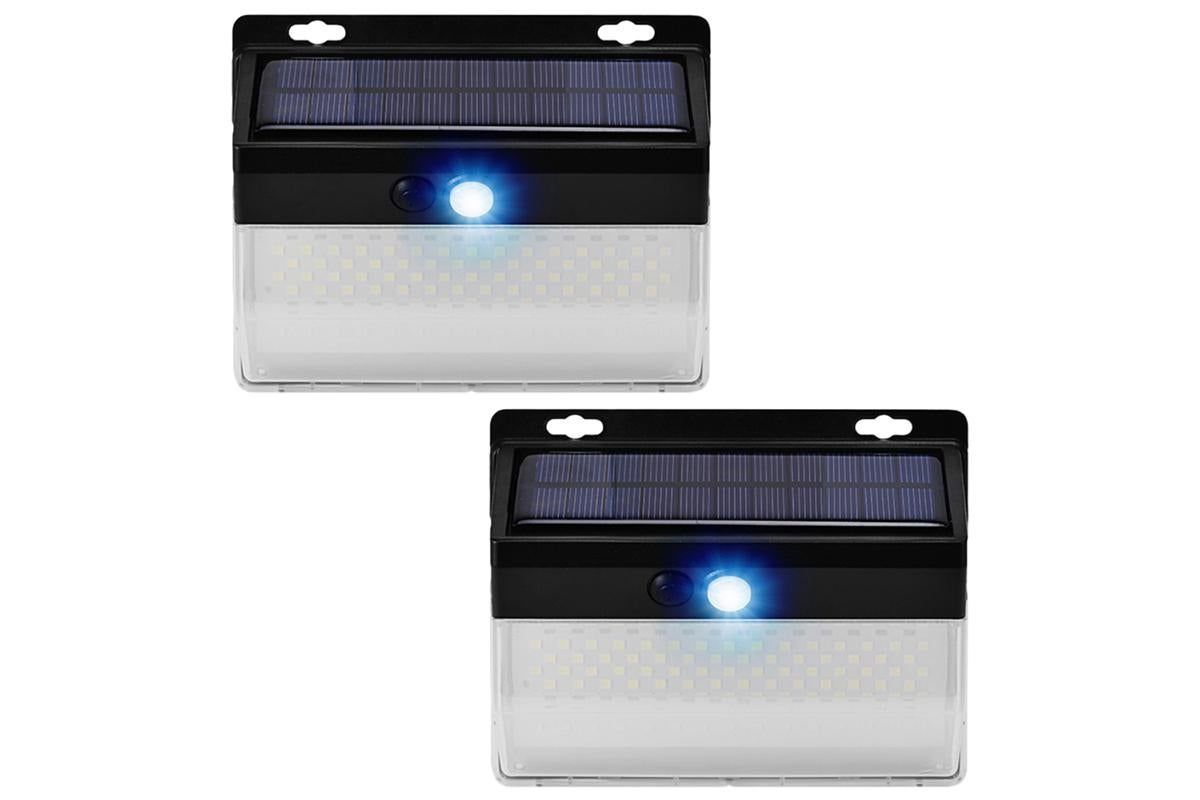 2Pcs LED Solar Power Motion Sensor Light Outdoor Security Garden Lamp Solar Wall Light V1263-JX-7138
