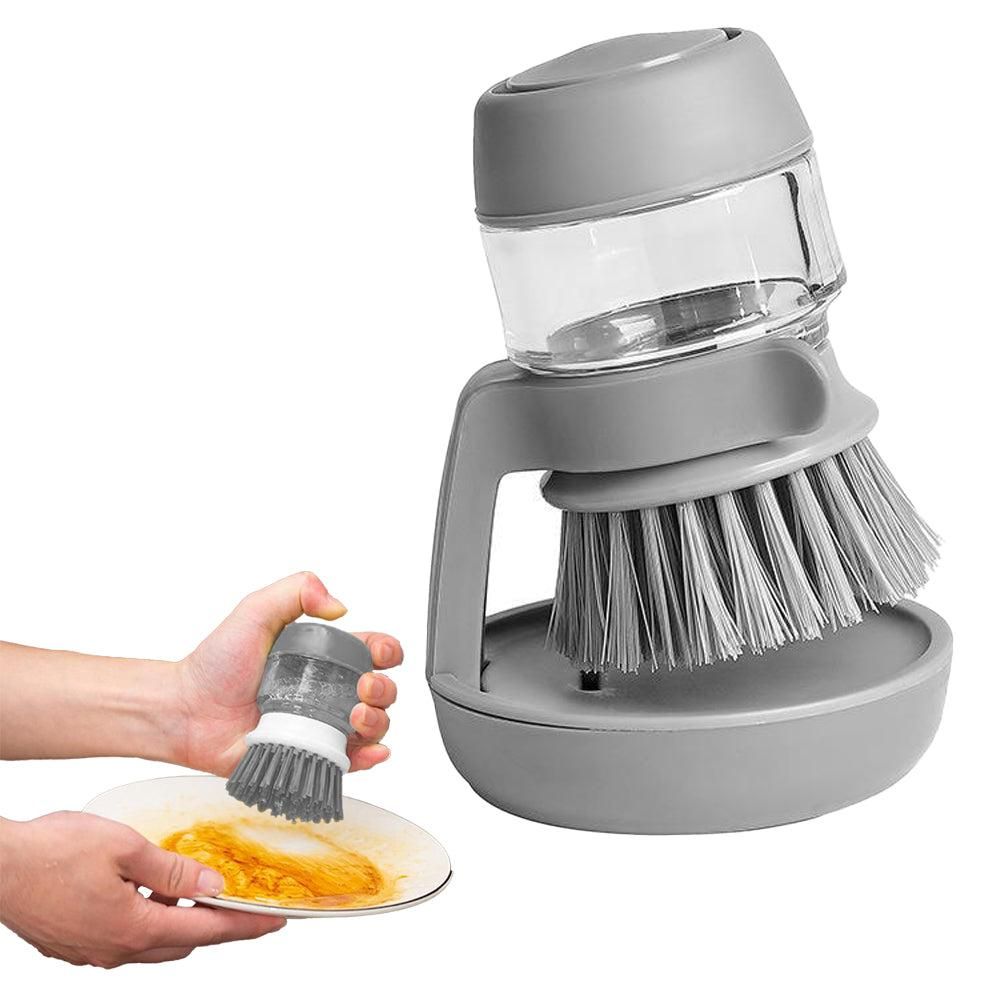 Multi-purpose Scrubbing Dish Brush with Soap Dispenser Cleaning Brush Kitchen Cleaning Tool Green V1263-JX-7154-1