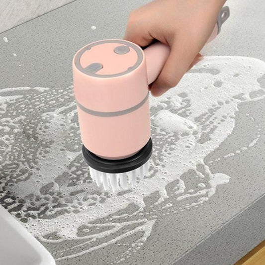 Set of 6 in 1 Handheld Electric Cleaning Brush USB Rechargeable Electric Dishwashing Brush Kitchen Cleaning V1263-JX-7161-1