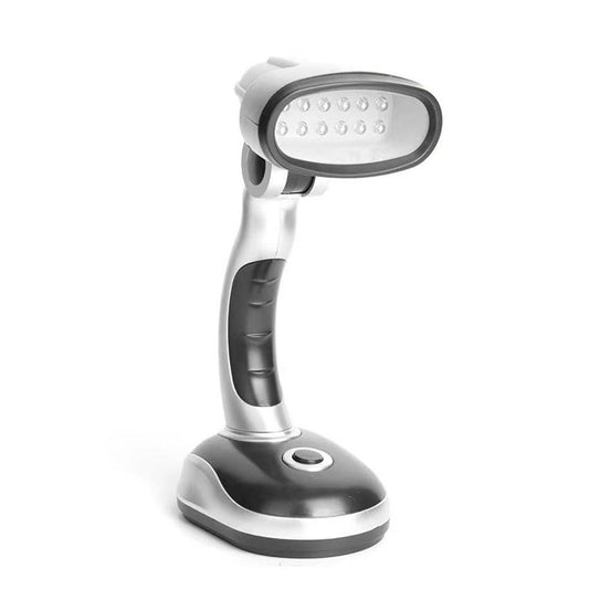12 LEDs Desk Lamp Portable Battery Operated Reading USB Powered Work Table Light V1263-JX-7180