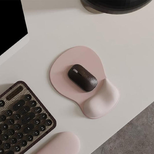 Gel Wrist Rest Mouse Pad Non-Slip Ergonomic Mouse Mat for Computer and Laptop Pink V1263-JX-7250-2