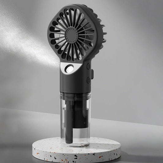 Handheld Misting Fan - Portable Rechargeable Spray Cooling Fan for Home & Office Black V1263-JX-7307-3