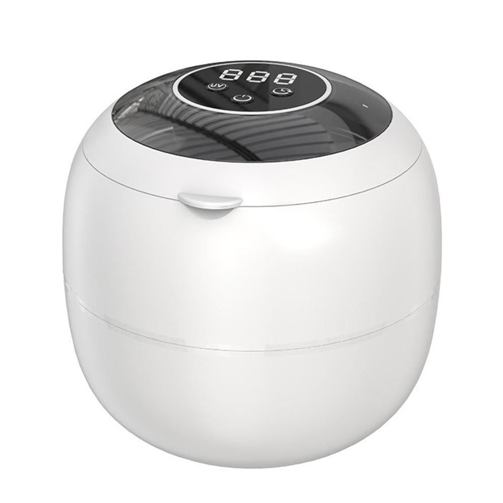 Ultrasonic Retainer Cleaner Machine 45kHz Ultrasonic Dentures Cleaner for Night Guards Braces Aligner White V1263-JX-7313-1