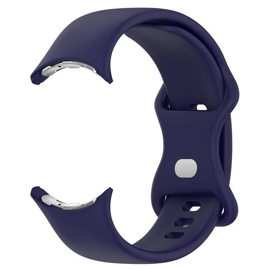For Google Pixel Watch 1 / 2 Soft Replacement Strap Silicone Sport Watch Band Blue - S V1263-JX-7340-1