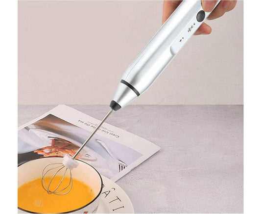 Rechargeable Electric Milk Frother 3-Mode Drink Mixer Egg Beater Blender Set 1Pc V1263-JX-7373