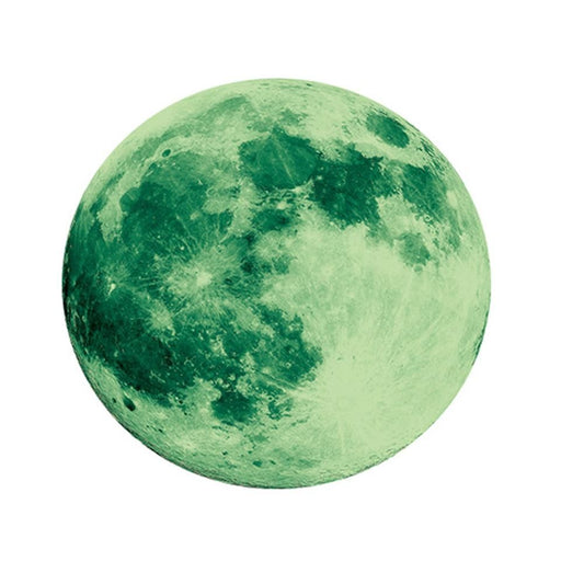 30X30CM Glow in The Dark Stars and Moon for Ceiling Decorations Glow Wall Stickers -Green V1263-JX-7375-4