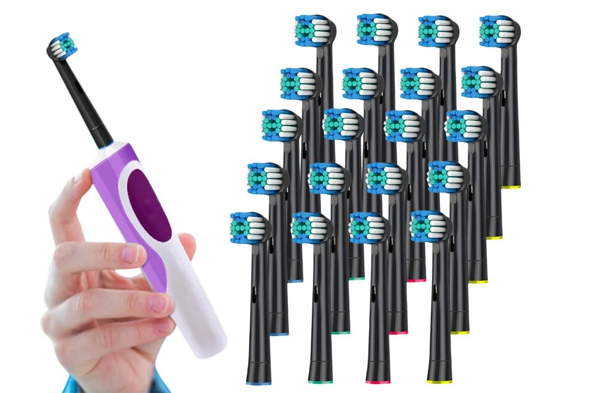 20 Pack Replacement Heads Compatible With Oral B Soft Electric Toothbrush Heads V1263-JX-7411