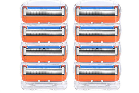2 Sets of 4 Pcs Replacement 5 Blades Razor Blades for Men Razor Refills for Gillette V1263-JX-7430
