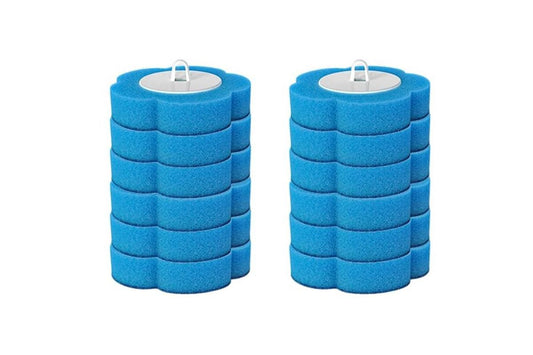12pcs Toilet Replacement Brush Heads Toilet Bowl Cleaning Kit-Blue head V1263-JX-7432-3