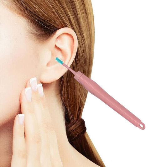 32pcs Ear Wax Remover Tool Reusable Spiral Ear Wax Remover Silicone Ear Cleaner for Adults Kids -Pink and V1263-JX-7447-1