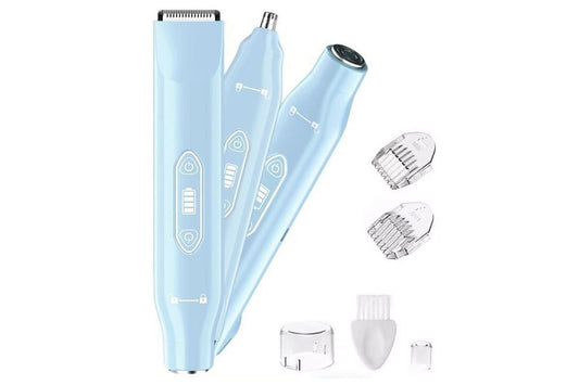 3-in-1 Electric Shaver Nose Hair Trimmer for Face Body Bikini Underarm and Legs - Sky Blue V1263-JX-7449-3