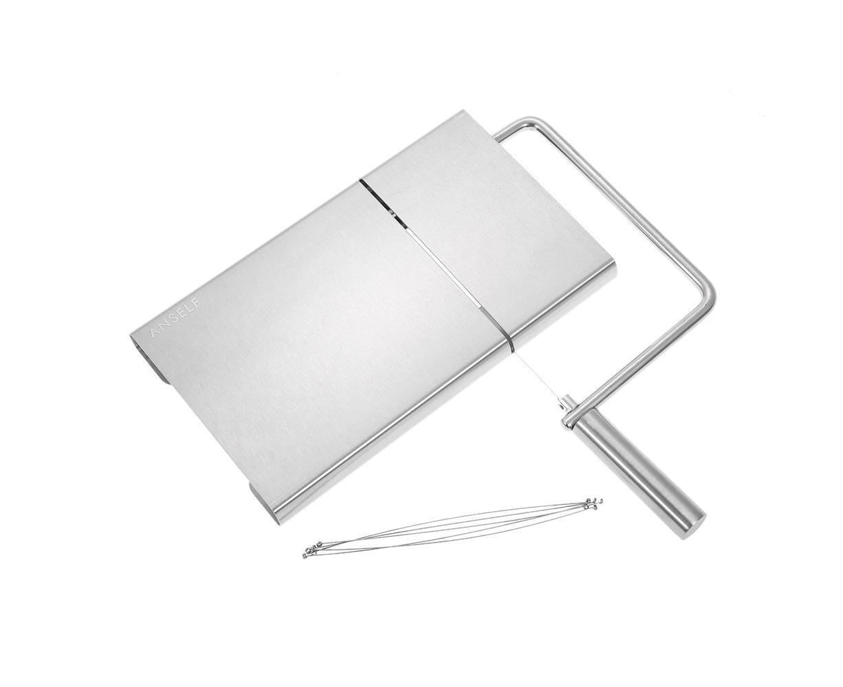 Anself Stainless Steel Cheese Slicer-Silver silver V1263-JX-764