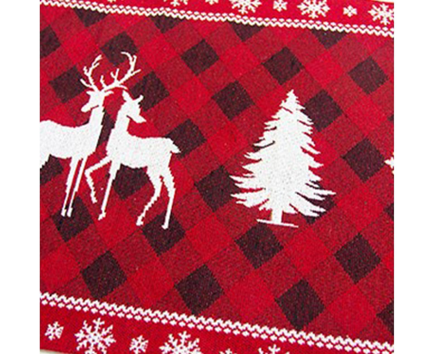 Table Runner Buffalo Plaid Checkered Cloth-Red V1263-JX-770
