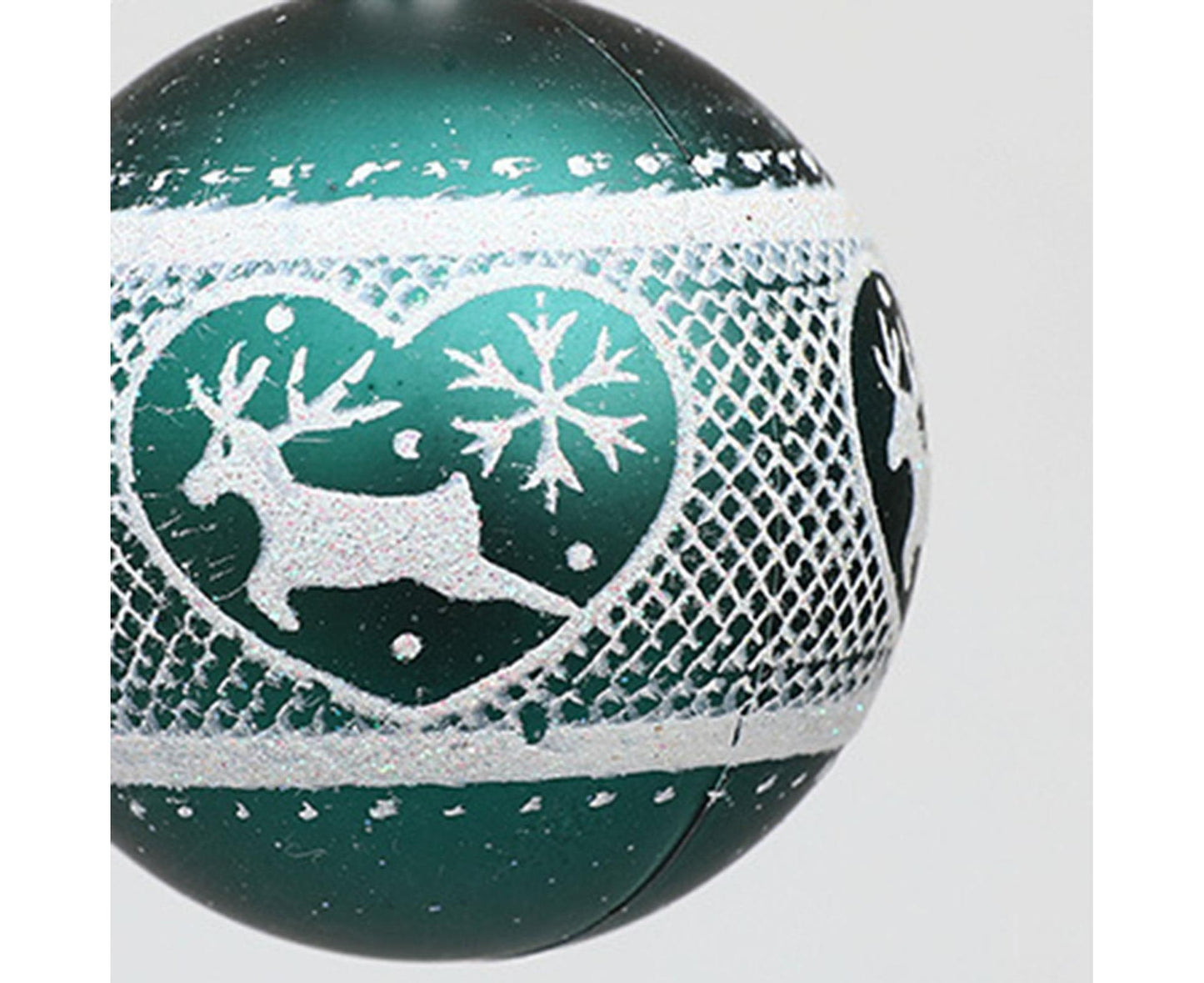 Xmas Ball Pendant Painted Balls-Green V1263-JX-813