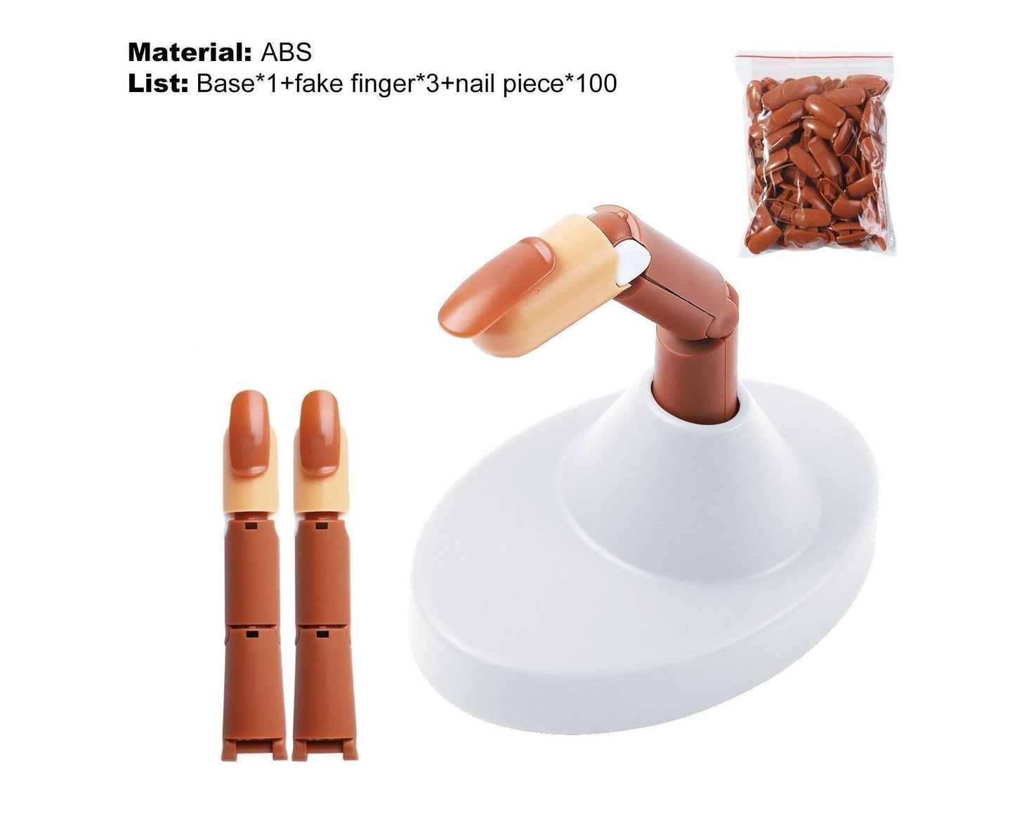Mechanical Nail Finger Model Anti-Slip ABS - White V1263-JX-842