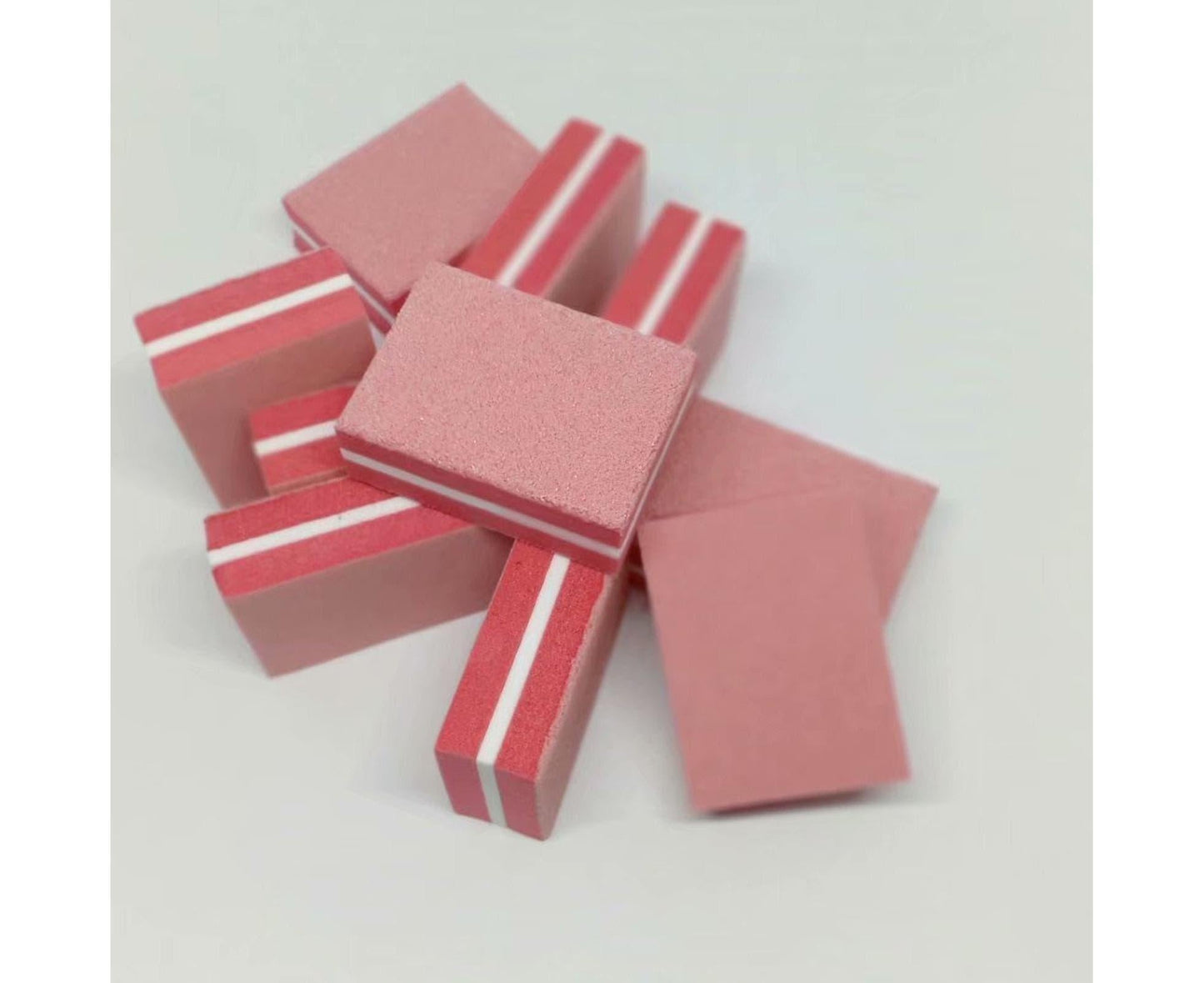 50Pcs / Bag Nail File Mini Multi-function Sponge Manicure Tools Buffer Blocks for Nail-Darkpink V1263-JX-848