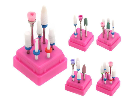 Ceramic Steel Alloy Grinding Dead Skin Removal Nail Art Drill Bit Brush Set-2# V1263-JX-850