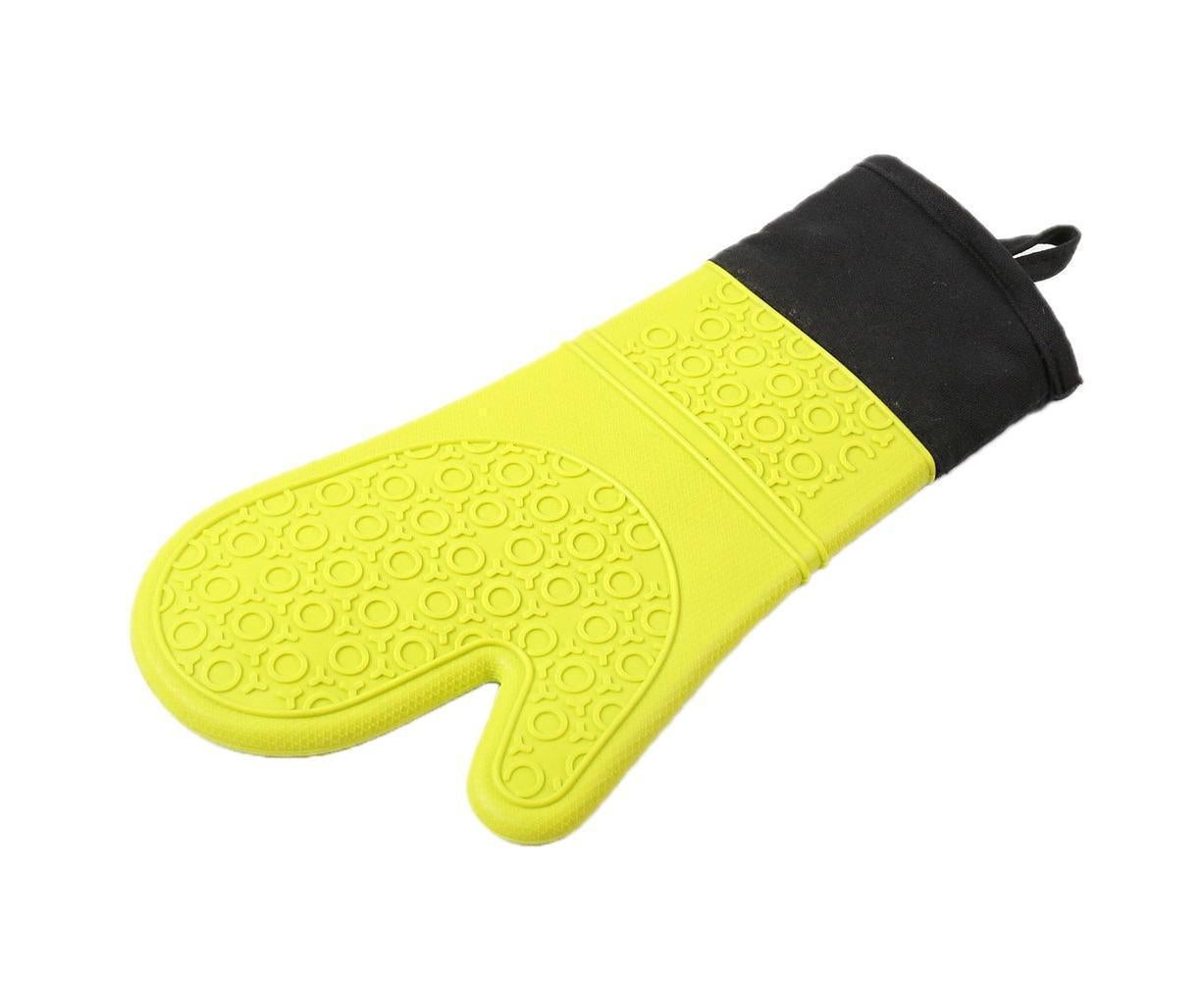 Kitchen Anti-sbabies Heat Resistant Silicone Glove Oven Pot Baking Cooking Mitt-Orange V1263-JX-873