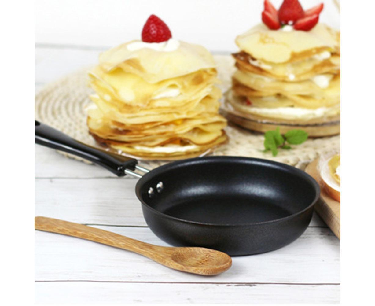 Non-stick Handle Iron Frying Cooking Pan Breakfast Egg Pancake Pot Cookware V1263-JX-875