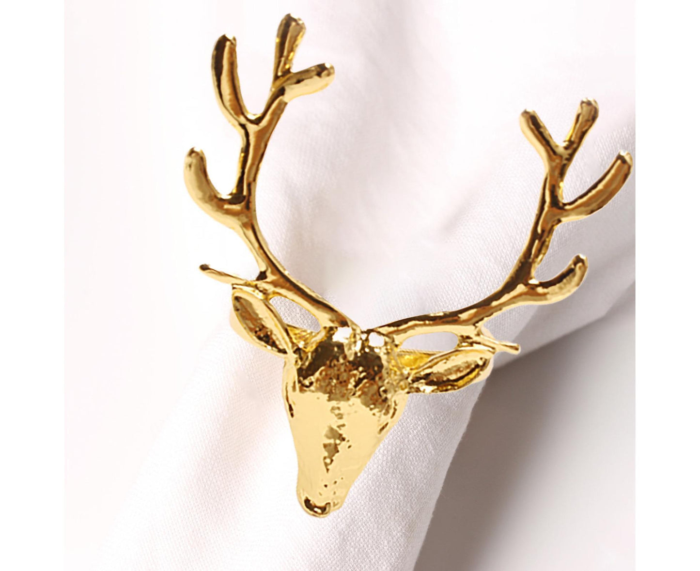 6Pcs Napkin Holder Deer Design Metal Table Decoration - Golden V1263-JX-880