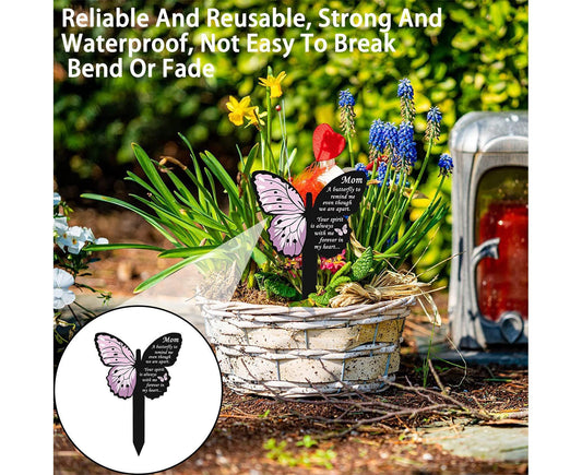 Cemetery Insert Beech Butterfly Stake - Pink V1263-JX-949