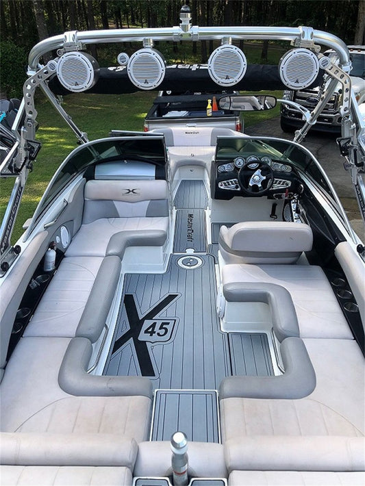 2005-2013 Mastercraft X45 Cockpit Pad Boat EVA Foam Faux Teak Deck Floor Mat SeaDek MarineMat Gatorstep Style V1264-20260416-V006
