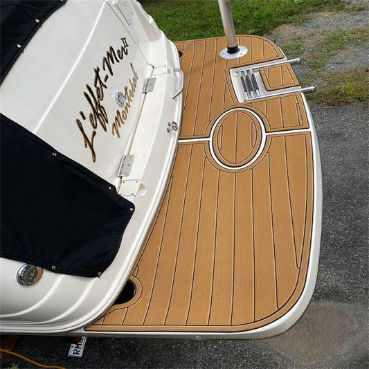 2004 Rinker 250 Fiesta Vee Swim Platform Boat EVA Faux Foam Teak Deck Floor Pad SeaDek MarineMat Gatorstep V1264-20260427-V107