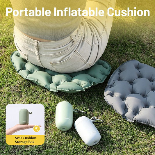 Portable Outdoor Inflatable Seat Cushion, Multi-Functional Inflatable Storage Box and Seat Cushion Combo, V1265-AU-009-HUI