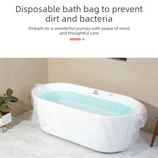 5-Pack Disposable Bathtub Liners, Extra-Thick and Extra-Large Travel and Hotel Bath Bags - Universal V1265-AU-047-5-320