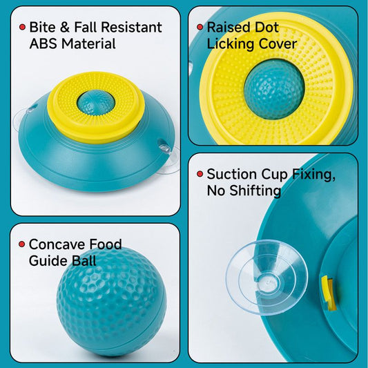 Slow Feeder Lick Bowl, Universal for Cats and Dogs, a Fun and Stimulating Feeding Tool - Blue V1265-AU-076-LAN