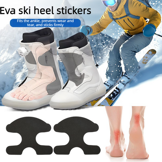 5 Pairs 10PCS Self-Adhesive EVA Heel Pads for Ski Boots, Curved Shock Absorbing Anti-Friction Foam Liner V1265-AU-245-HEI-10