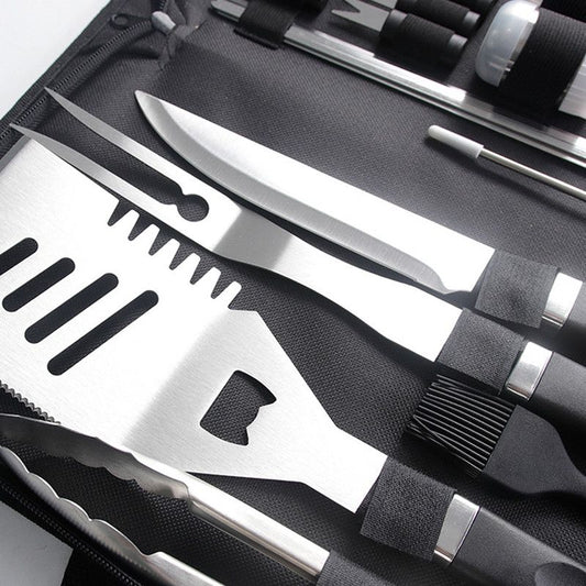 Complete Multi-Functional BBQ Tool Set, 31-Piece Deluxe BBQ Tool Set, Food-Grade Stainless Steel BBQ Tools V1265-AU006-HEI