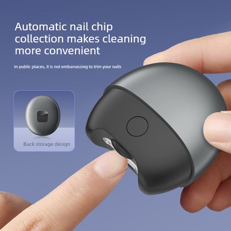 Fully Automatic Electric Nail Trimmer / Clipper - Senior-Friendly Anti-Pinch Portable Design - Grey V1265-JK-07