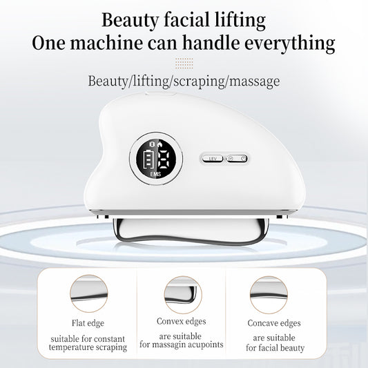 3-Speed Adjustable Smart Gua Sha Device - Photon Skin Rejuvenation Beauty Tool - EMS Microcurrent Lifting - V1265-ME-S2402B