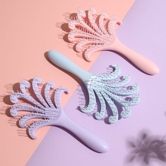 1PC Octopus Scalp Massage Brush - Multi-Functional Detangling Brush - Wet & Dry Use, Tangle-Free - Home Hair V1265-MR-06
