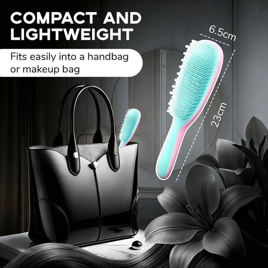 Detachable Silicone Cushion Massage Comb, Suitable for Dry and Wet Use, Unisex, Works on All Hair Types, V1265-PH082-FENLAN
