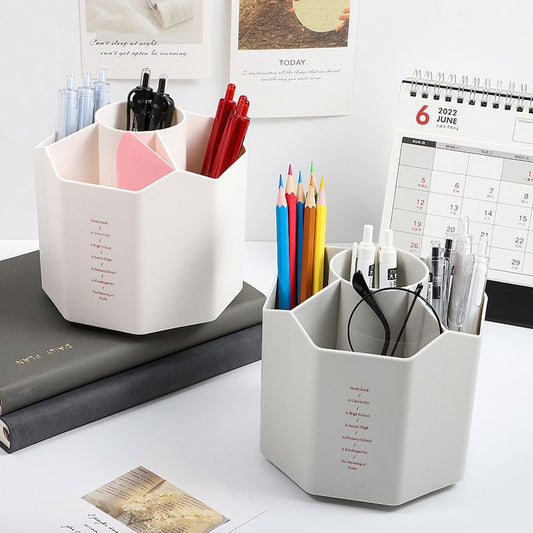 1pc 360-Degree Spinning Organizers, Desktop Storage Stationery Supplies, for Office, School, Art Supply, Kids V1265-YY-23