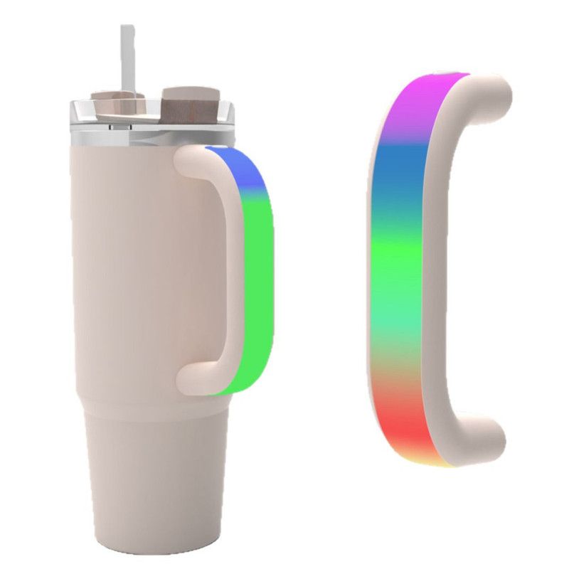 Glowing Water Cup with Colorful Handles - Creative Light Up Tumbler (Multicolor) V1265-YY-34
