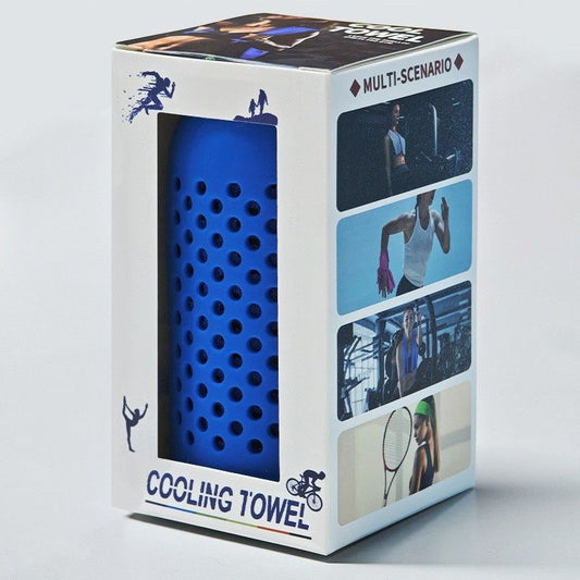 Sports Towel Silicone Fitness Towel Set - Quick-Dry Gym Towel - Dark Blue, 30x90cm V1265-YY-85