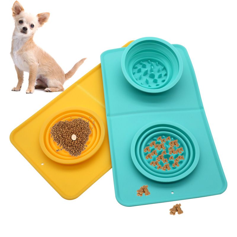 Non Slip Silicone Slow Feeder Bowl for Cat Dog V1289-PET-BOWL-009