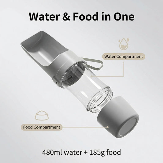Portable Dog Water Food Cup 2-in-1 Travel Pet Feeder Water Bowl V1289-PET-WATER-001