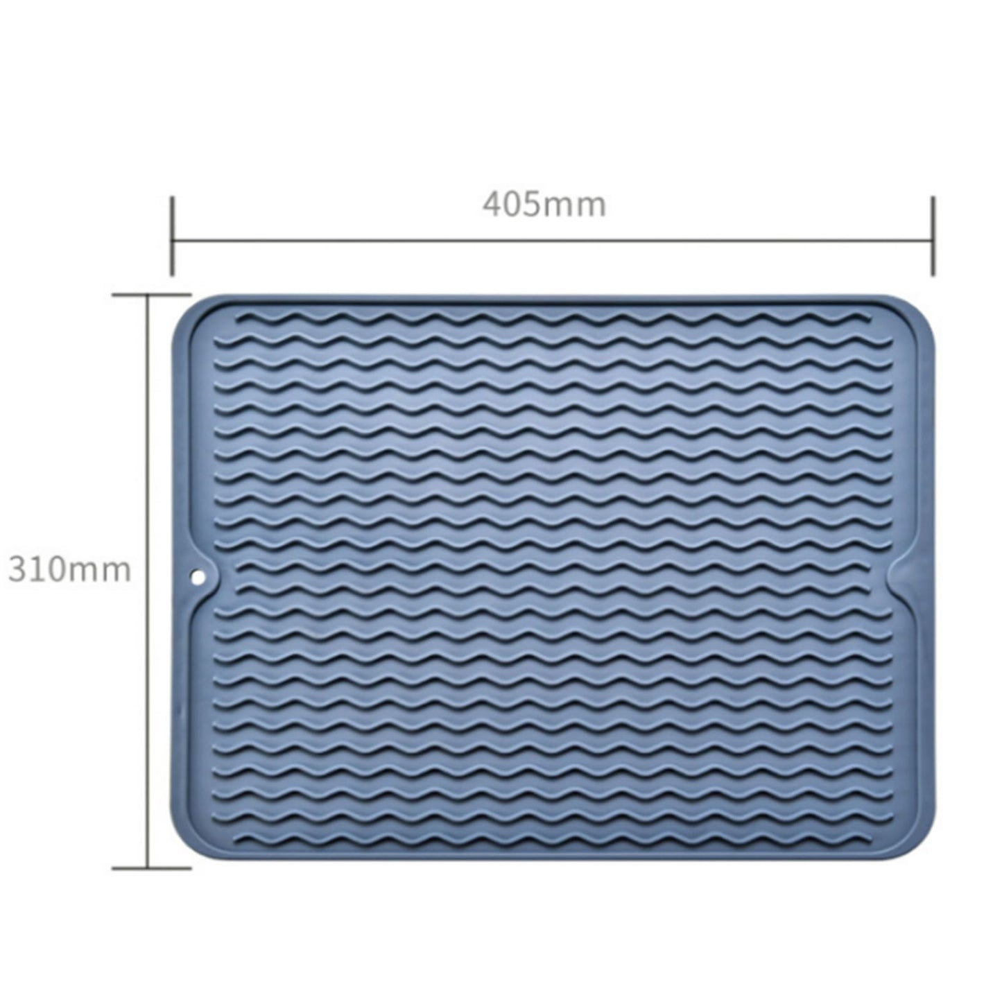 Table Insulating Rubber Mat Anti Slip Waterproof Heat Resistant Dish Drying Placemat for Kitchen Blue V1294-YM0512-3111220299311