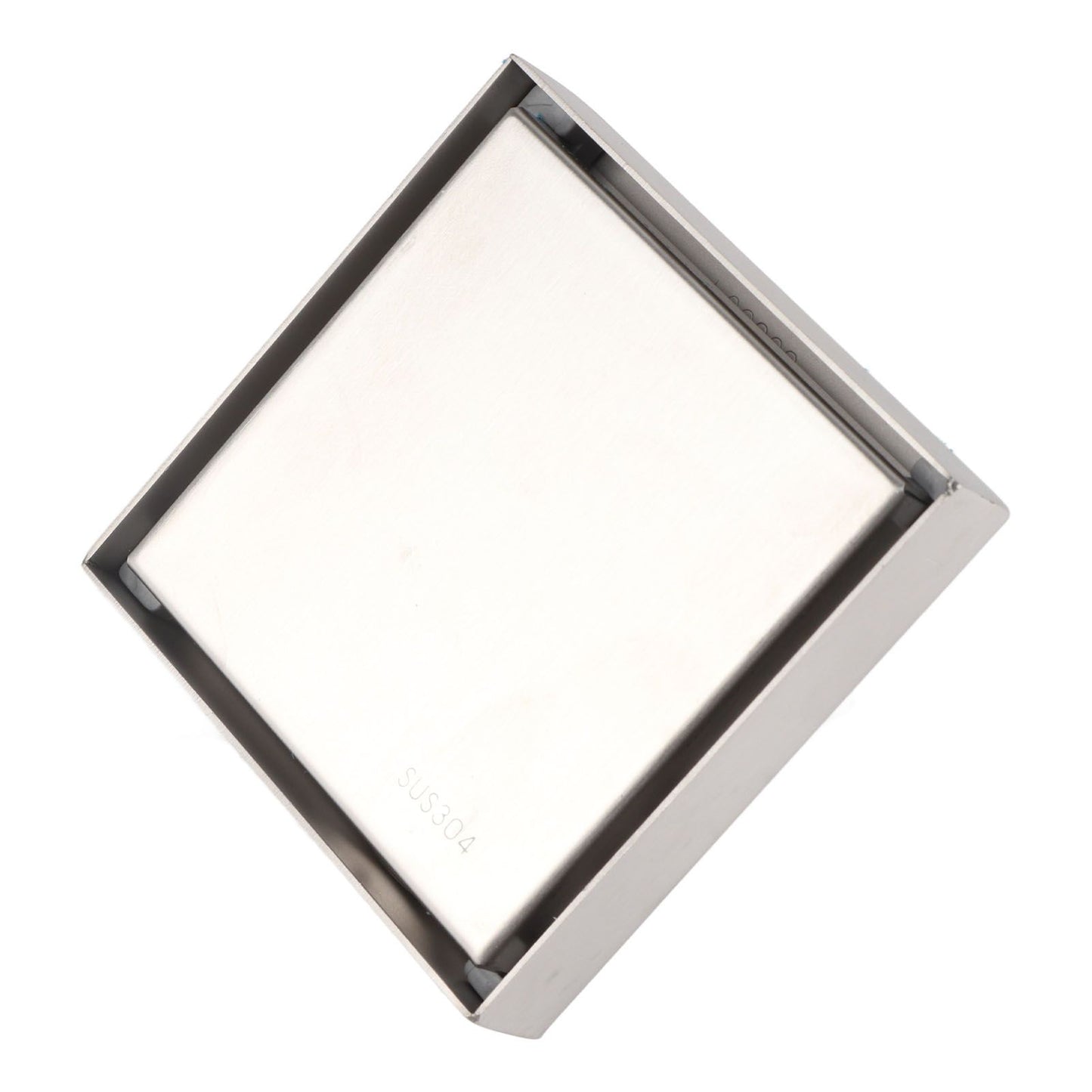 4 Inch Square Invisible Shower Drain Stainless Steel Anti Odor Bathroom Floor Drain 1.3mm Tileable Brushed V1294-YM0512-3112220070913