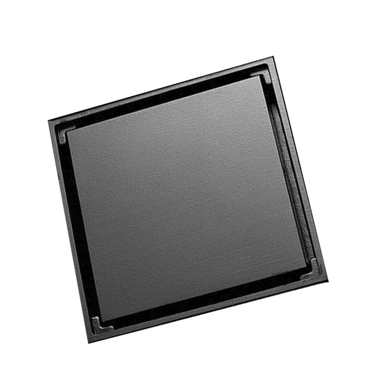 Square Shower Floor Drain with Filter Screen Stainless Steel Deodorant Floor Drain for Bathroom Black Floor V1294-YM0512-3112220079212