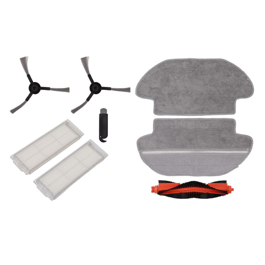 Vacuum Cleaner Main Roller Brush Kit with Side Brush Mop Cloth Filter for Conga 3290 3490 3690 for Proscenic V1294-YM0512-3113220272011