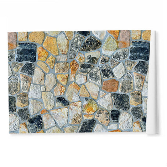 45cmx10m Simulated Stone Wallpaper Home Brick Grain Wall Sticker Colorful Rock Pattern V1294-YM0512-3114220110411